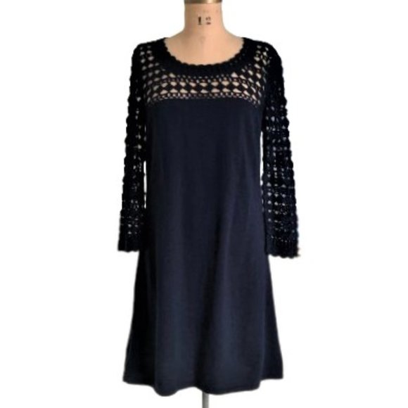 🌸host pick🌸 Lilly Pulitzer Karina merino wool sweater dress, crochet sleeves - Picture 8 of 16